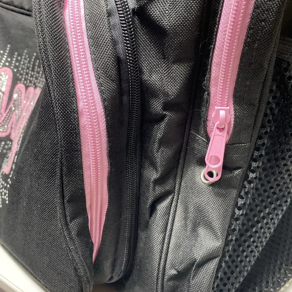 Sassi designs 24 black duffel Bag Pink Bedazzled Large‎ Dance Cheer Gym